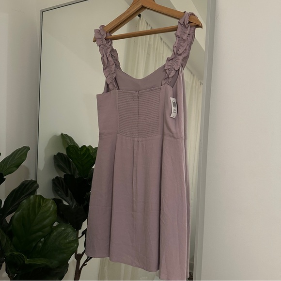 Sunday Best Flirt Ruffle Sleeve Mini Dress In Lilac - Picture 3 of 7